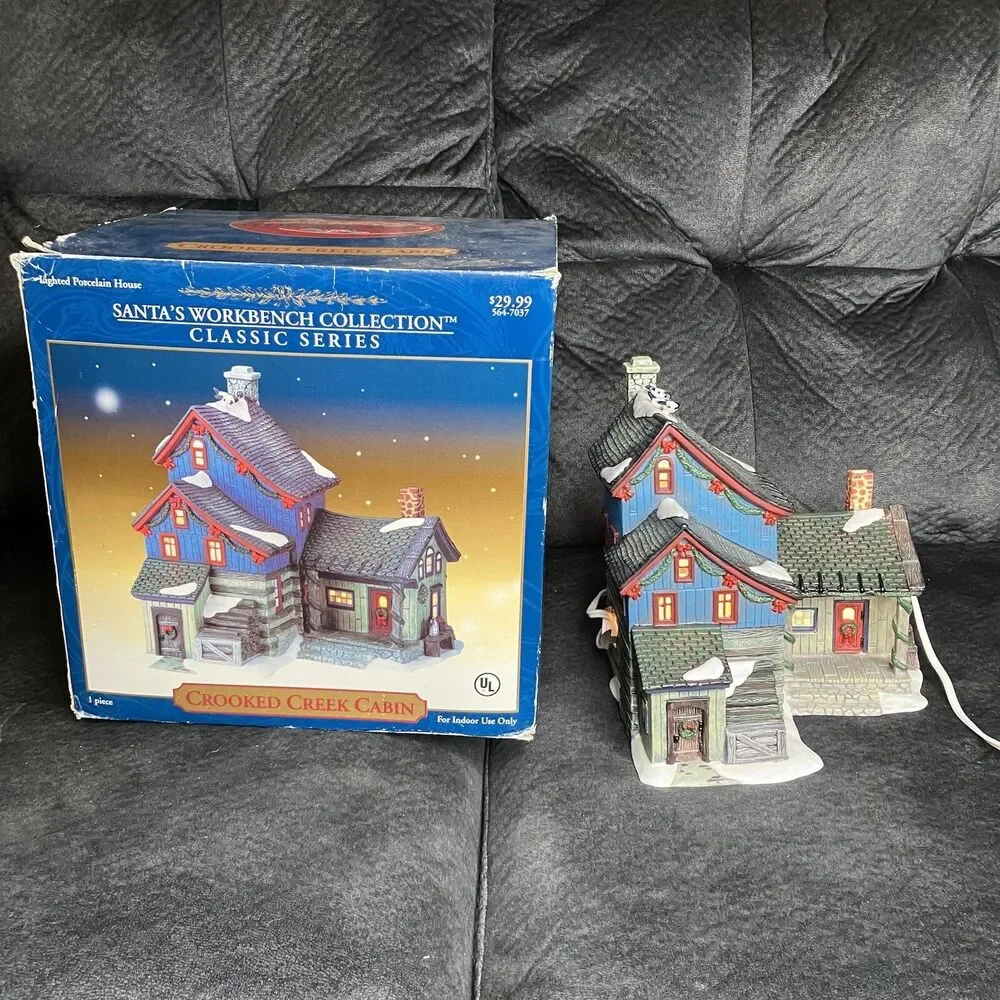 Santa's Workbench 2001 Collection Crooked Creek Cabin Victorian Series With Box